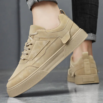 Xajzpa New Men Skateboarding Shoes Outdoor Platform Running Solid Sneakers Comfortable Breathable Lightweight Sport Casual Shoes